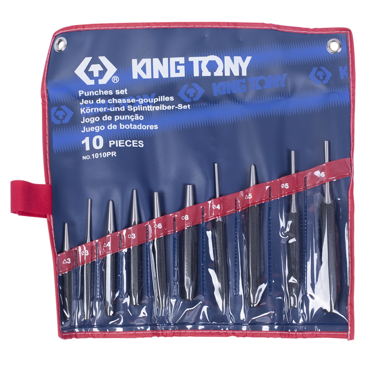 Набор выколоток, бородков, кернеров, 10 предметов KING TONY 1010PR купить по цене 3 340 ₽ в интернет магазине ТЕХСАД