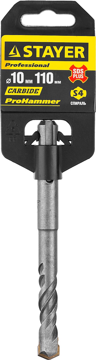 STAYER  10 x 110 мм, SDS-Plus, бур по бетону 2930-110-10_z01 купить по цене 102 ₽ в интернет магазине ТЕХСАД