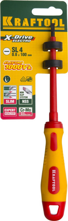 KRAFTOOL SL4х100 мм, отвертка высоковольтная 250083-4.0-100 KRAFTOOL SL4х100 мм, отвертка высоковольтная 250083-4.0-100 купить по цене 360 ₽ в интернет магазине ТЕХСАД