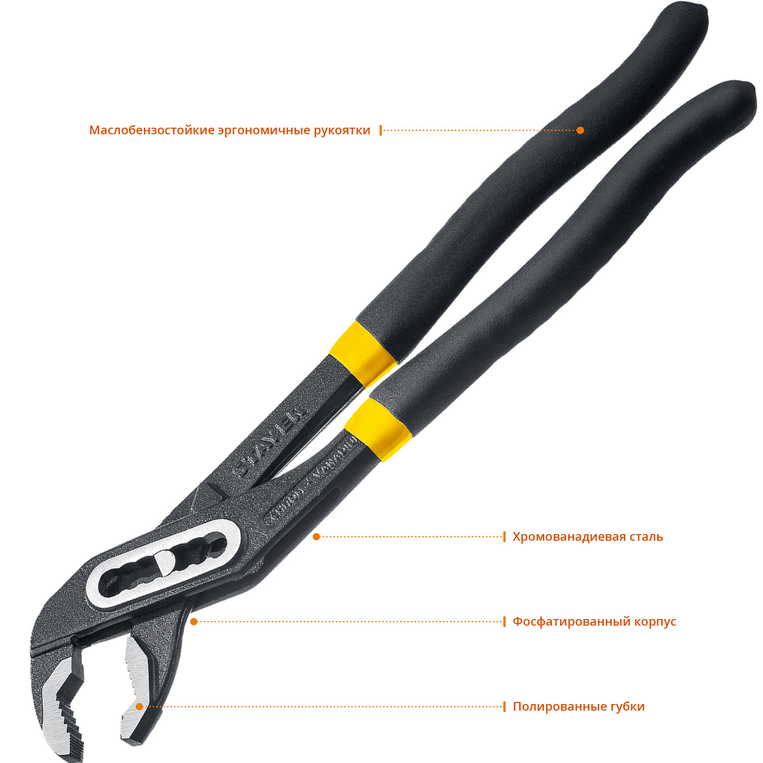 STAYER 300 мм, клещи переставные HERCULES 22375-30 Professional купить по цене 770 ₽ в интернет магазине ТЕХСАД