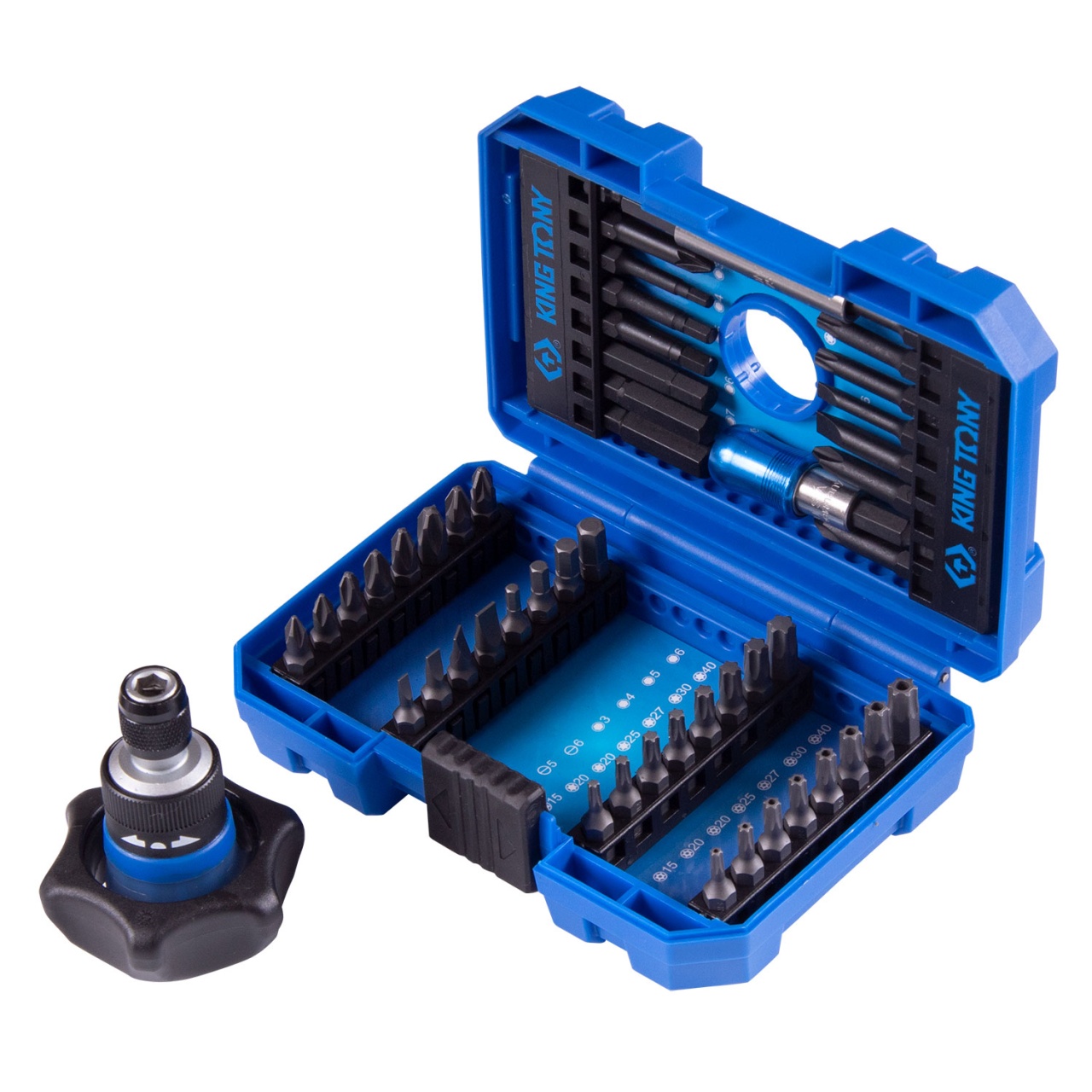Набор вставок (бит) 1/4'', PH, PZ, Hex, Torx, Slotted, 49 предметов KING TONY 1048MR купить по цене 4 590 ₽ в интернет магазине ТЕХСАД