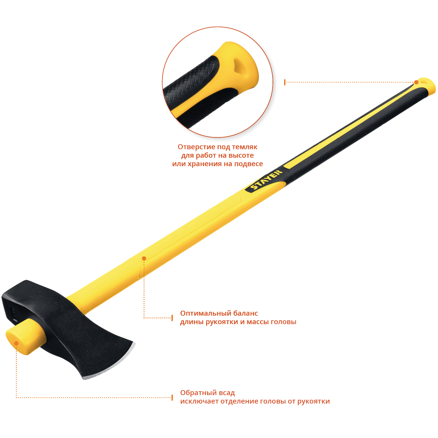 STAYER 3600/4400 г, 900 мм, колун тяжелый VIKING 20626-36 купить по цене 2 940 ₽ в интернет магазине ТЕХСАД