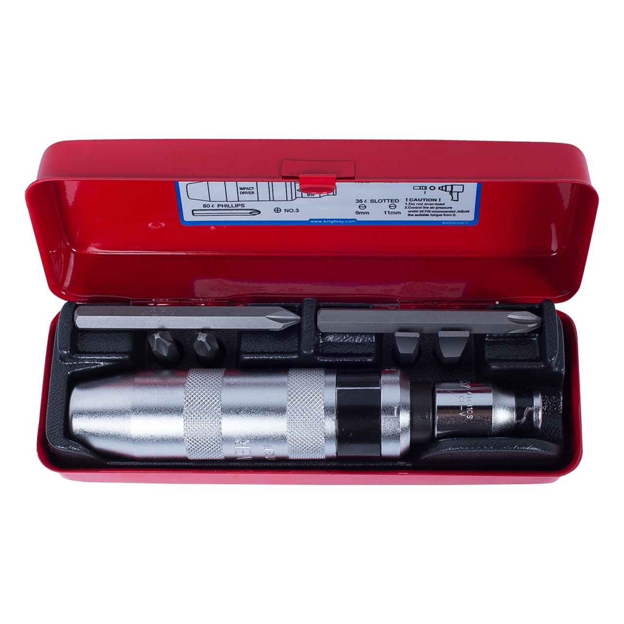 Отвертка ударная с принадлежностями 5/16'', 8 предметов KING TONY 4108FR купить по цене 3 060 ₽ в интернет магазине ТЕХСАД