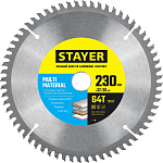 STAYER 230 х 32/30 мм, 64Т, диск пильный по алюминию MULTI MATERIAL 3685-230-32-64 купить по цене 900 ₽ в интернет магазине ТЕХСАД