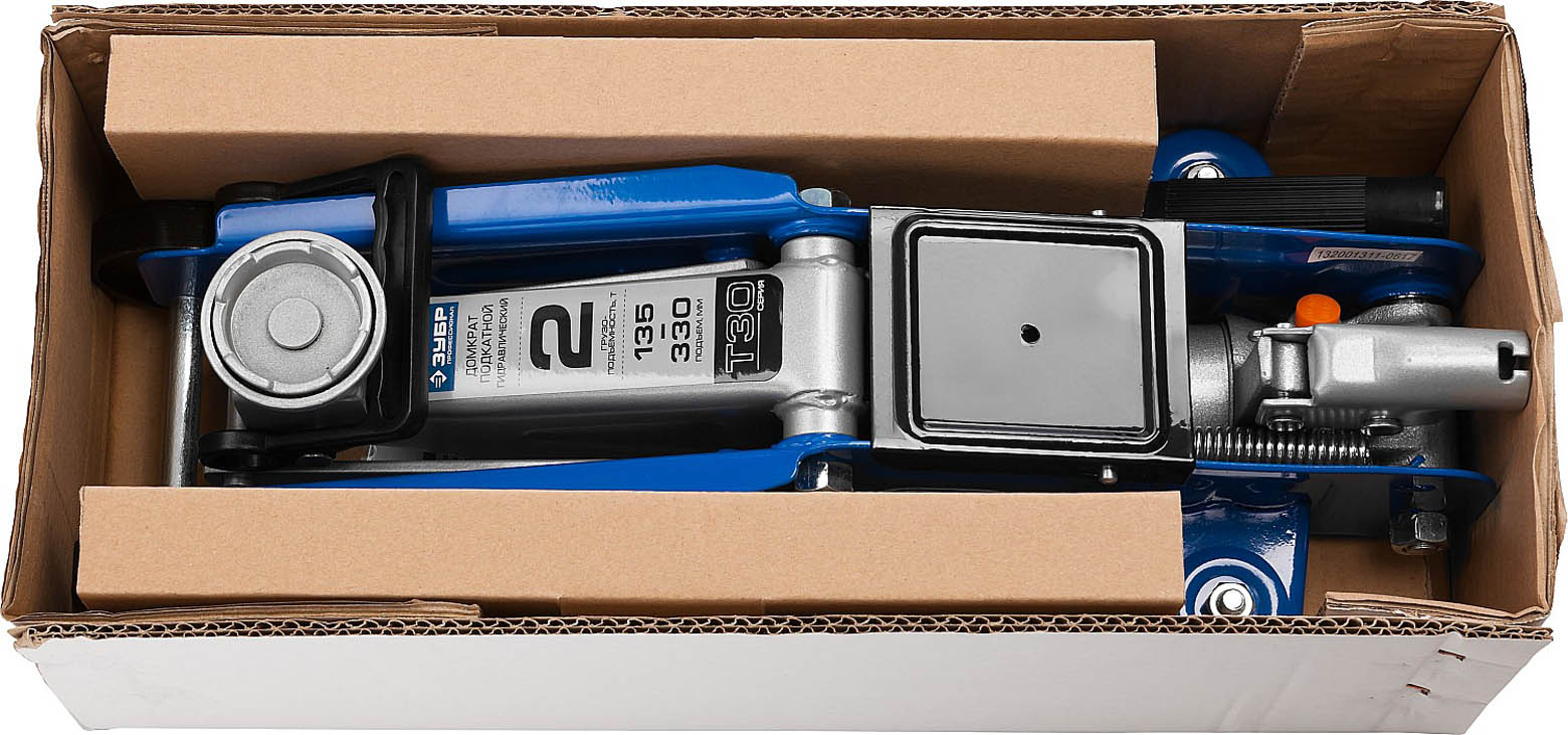 ЗУБР 2т, 135-330 мм, домкрат гидравлический подкатной T30 43053-2 Профессионал купить по цене 4&nbsp;390 ₽ в интернет магазине ТЕХСАД