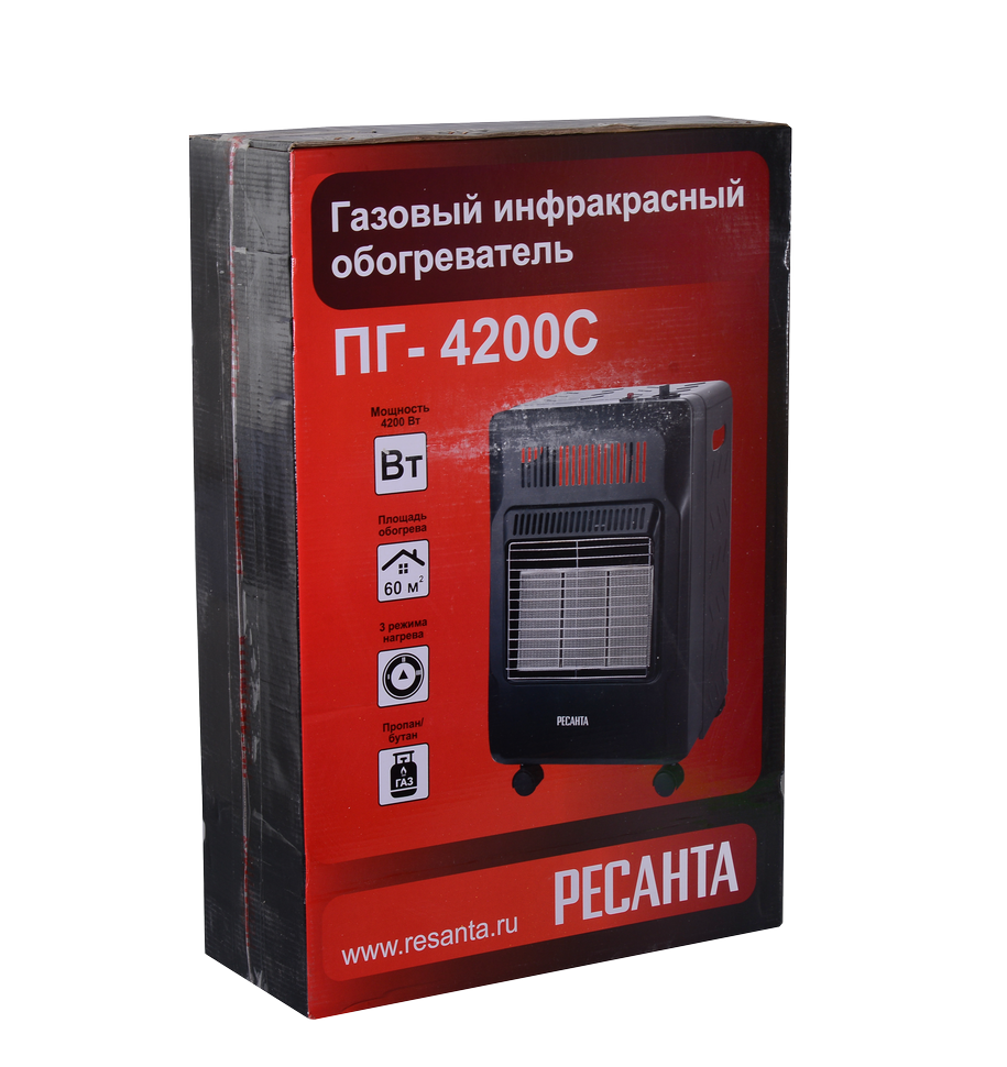 Газовый инфракрасный обогреватель Ресанта ПГ-4200С купить по цене 7&nbsp;890 ₽ в интернет магазине ТЕХСАД