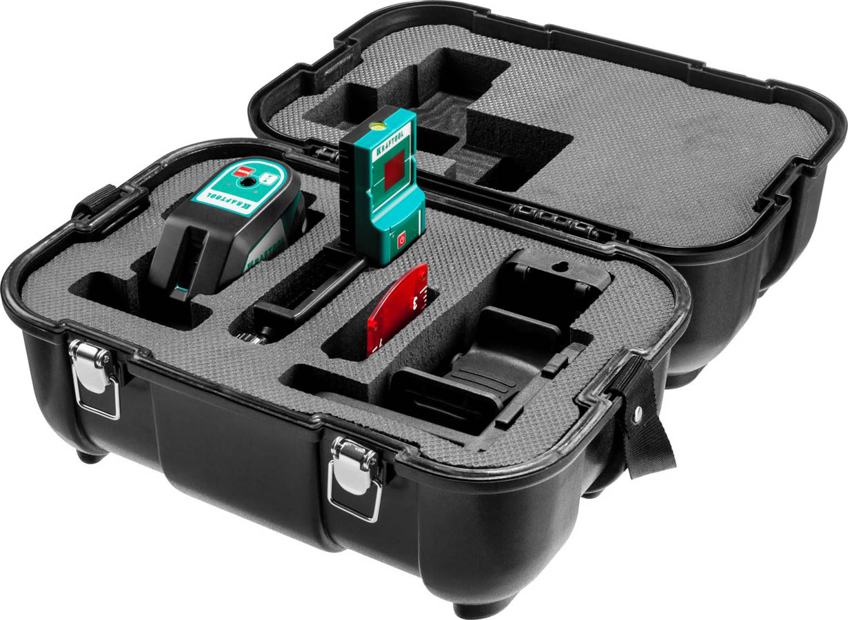 KRAFTOOL линейный лазерный нивелир с детектором в кейсе CL70 4 34660-4 Professional купить по цене 17&nbsp;800 ₽ в интернет магазине ТЕХСАД