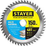 STAYER 150 x 20/16 мм, 48Т, диск пильный по алюминию Multi Material 3685-150-20-48 Master купить по цене 560 ₽ в интернет магазине ТЕХСАД