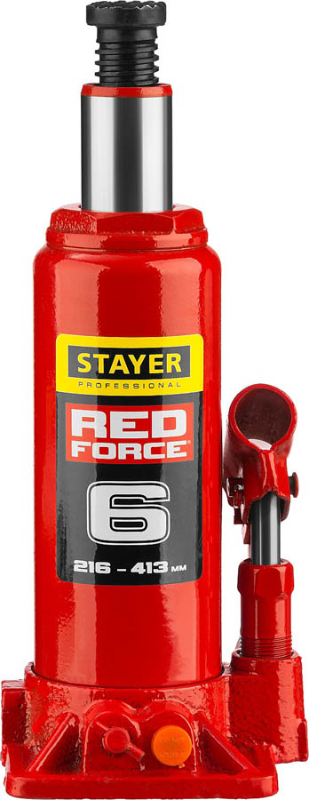 STAYER 6 т, 216-413 мм, домкрат бутылочный гидравлический в кейсе RED FORCE 43160-6-K_z01 Professional купить по цене 2 690 ₽ в интернет магазине ТЕХСАД