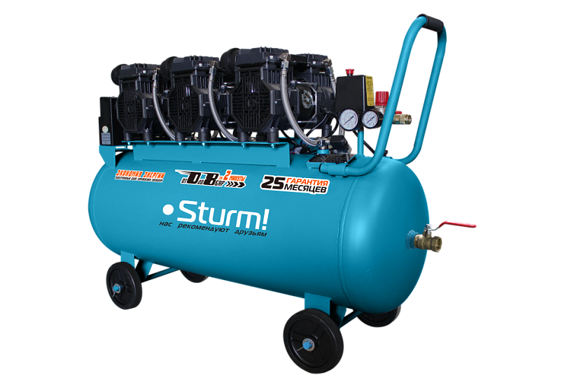 Компрессор безмасляный Sturm! AC936100OLE купить по цене 69&nbsp;950 ₽ в интернет магазине ТЕХСАД