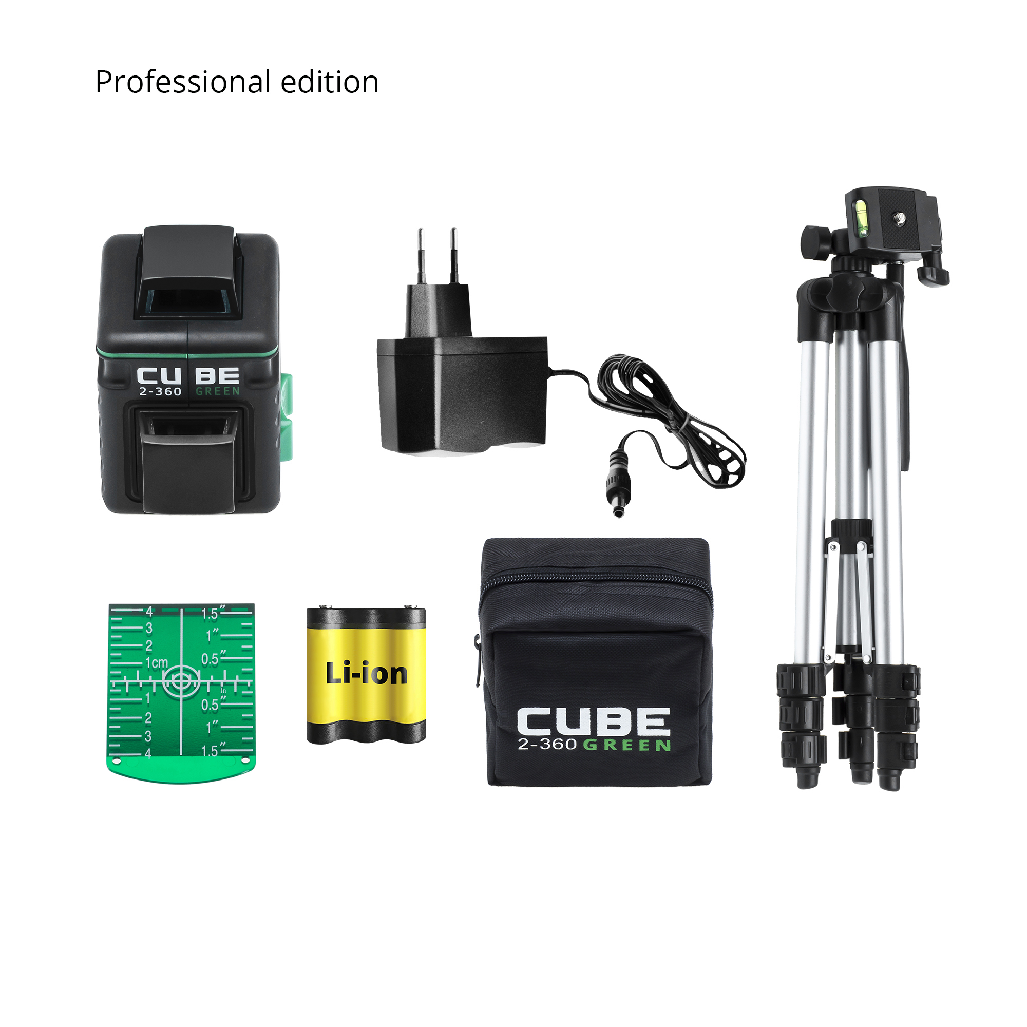 Лазерный уровень ADA CUBE 2-360 GREEN PROFESSIONAL EDITION купить по цене 14&nbsp;990 ₽ в интернет магазине ТЕХСАД