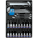 Набор торцевых насадок, шестигранники Г-образные и разрезные ключи, ложемент, 31 предмет KING TONY 9-90131MR купить по цене 11 200 ₽ в интернет магазине ТЕХСАД