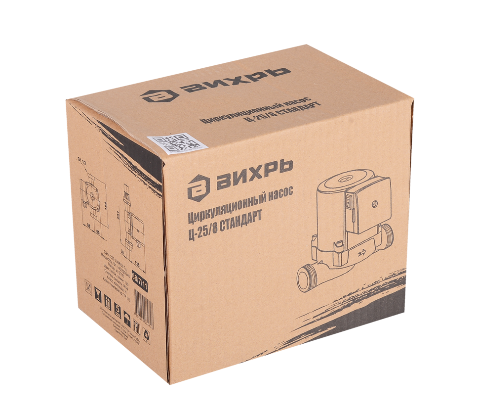 Циркуляционный насос Вихрь Ц-25/8 СТАНДАРТ купить по цене 5&nbsp;190 ₽ в интернет магазине ТЕХСАД