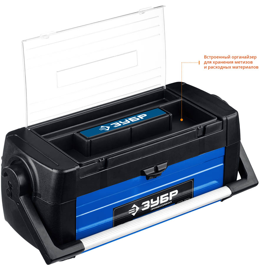 ЗУБР 640 х 250 х 240 мм (25''), металлический, ящик для инструмента ''СОЮЗ-25'' 38151-25_z01 купить по цене 4 810 ₽ в интернет магазине ТЕХСАД