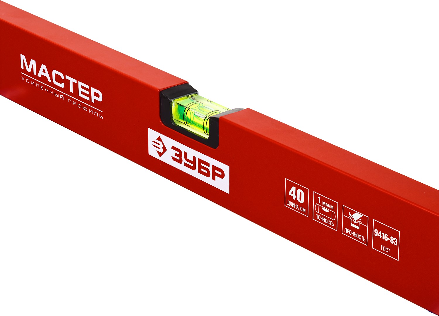 ЗУБР 400 мм, уровень коробчатый 34584-040 Мастер купить по цене 251 ₽ в интернет магазине ТЕХСАД