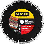 STAYER Ø 230Х22.2 мм, алмазный, турбо-сегментный, диск отрезной CONCRETE 3660-230_z02 Professional купить по цене 1 090 ₽ в интернет магазине ТЕХСАД