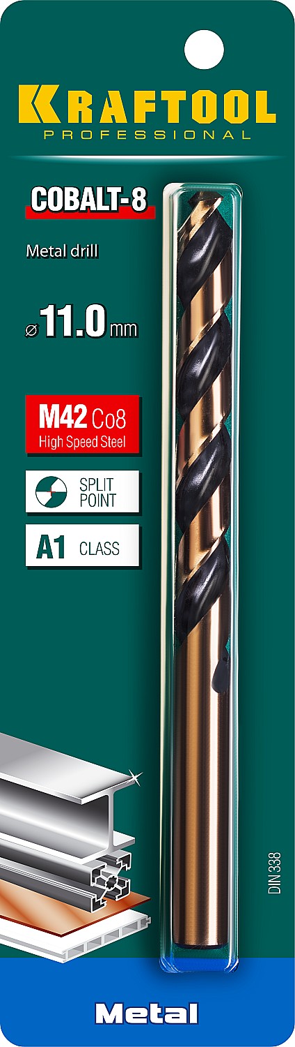 KRAFTOOL Ø 11 х 142 мм, HSS-Co (8%), класс A, сверло по металлу 29656-11 Pro KRAFTOOL Ø 11 х 142 мм, HSS-Co (8%), класс A, сверло по металлу 29656-11 Pro купить по цене 1 110 ₽ в интернет магазине ТЕХСАД