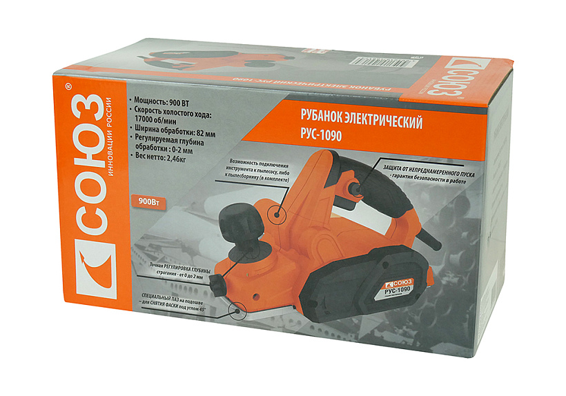 Рубанок СОЮЗ РУС-1090 купить по цене 4 450 ₽ в интернет магазине ТЕХСАД