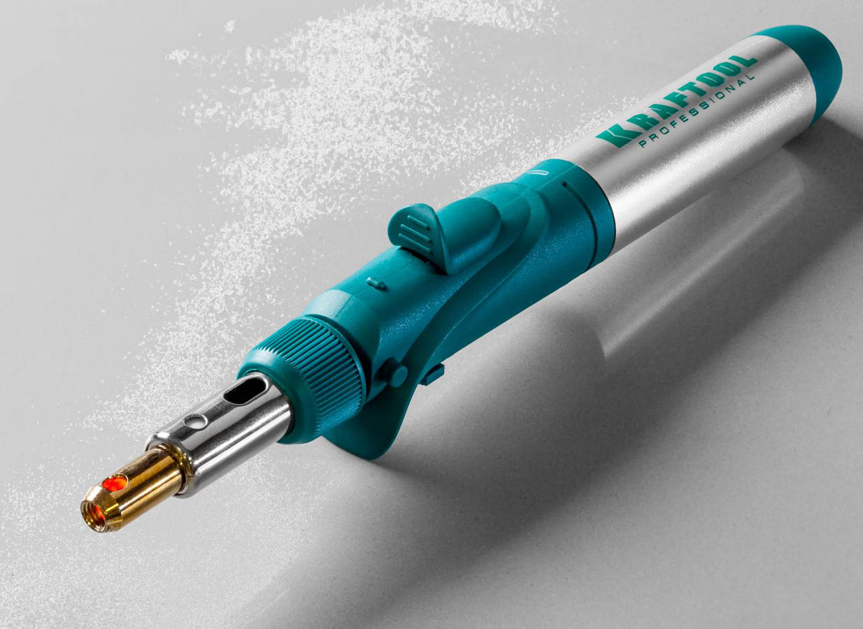 KRAFTOOL 5 насадок, 1300 °C, пьезоподжиг, паяльник газовый Pro в наборе 55503-H10 купить по цене 3&nbsp;540 ₽ в интернет магазине ТЕХСАД