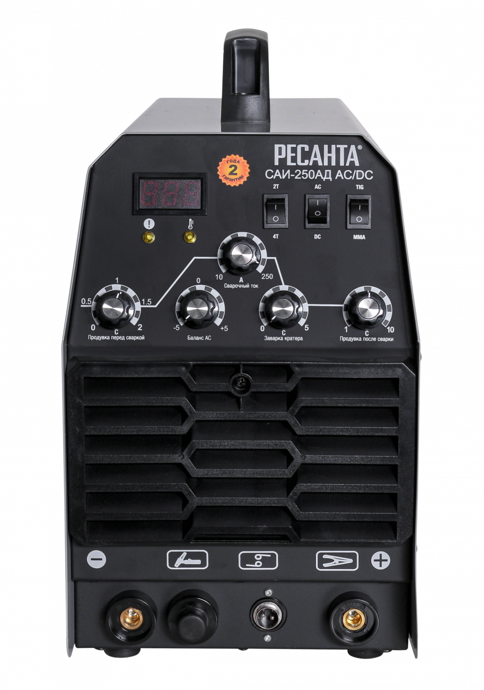 Сварочный аппарат инверторный Ресанта САИ-250 АД AC/DC Сварочный аппарат инверторный Ресанта САИ-250 АД AC/DC купить по цене 61 090 ₽ в интернет магазине ТЕХСАД