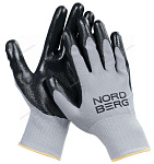 Перчатки с нитрилом, полиэфирные NORDBERG NPG1508GB купить по цене 110 ₽ в интернет магазине ТЕХСАД