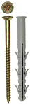 ЗУБР 10 x 160 мм, 4 шт., шлиц Pz, в комплекте с оцинкованным шурупом, дюбель рамный нейлоновый 4-301456-10-160 купить по цене 159 ₽ в интернет магазине ТЕХСАД