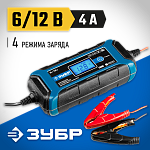 ЗУБР 6В/12В, 4A, автомат (9 режимов заряда), IP65, интеллектуальное зарядное устройство 59300 Профессионал купить по цене 4 580 ₽ в интернет магазине ТЕХСАД