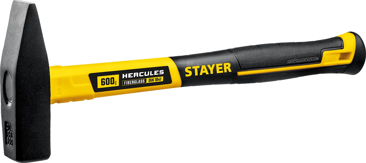 STAYER 600 г, с фиберглассовой рукояткой, молоток слесарный HERCULES 20050-06_z02 купить по цене 670 ₽ в интернет магазине ТЕХСАД
