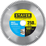 STAYER 250 х 32/30 мм, 100Т, диск пильный по алюминию MULTI MATERIAL 3685-250-32-100 купить по цене 1 280 ₽ в интернет магазине ТЕХСАД