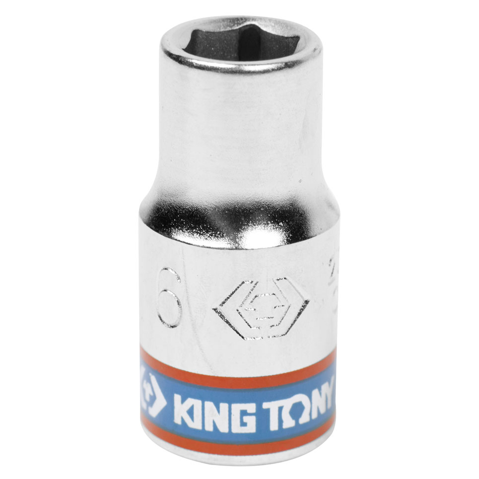 Головка торцевая стандартная шестигранная 1/4'', 6 мм KING TONY 233506M купить по цене 90 ₽ в интернет магазине ТЕХСАД