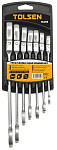 Набор комбинированных трещоточных ключей с шарниром, 8-19 мм, 7 предметов TOLSEN TT15259 купить по цене 5 120 ₽ в интернет магазине ТЕХСАД