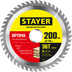 STAYER 200 x 32/310 мм, 36Т, диск пильный по дереву OPTIMA 3681-200-32-36_z01 купить по цене 740 ₽ в интернет магазине ТЕХСАД