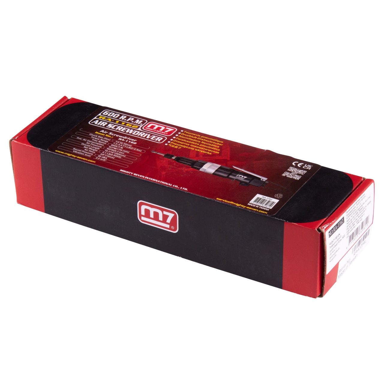 Пневматический шуруповерт 8 Нм, 600 об/мин, с регулировкой мощности MIGHTY SEVEN RA-1162 купить по цене 15&nbsp;350 ₽ в интернет магазине ТЕХСАД
