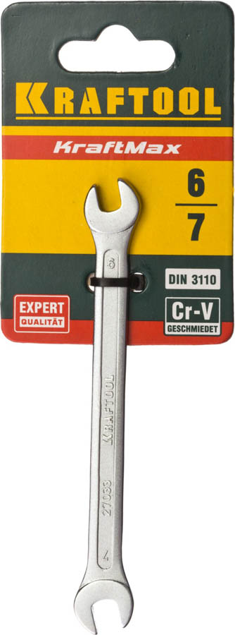 KRAFTOOL 6х7 мм, Cr-V сталь, хромированный, гаечный ключ рожковый 27033-06-07 KRAFTOOL 6х7 мм, Cr-V сталь, хромированный, гаечный ключ рожковый 27033-06-07 купить по цене 79 ₽ в интернет магазине ТЕХСАД