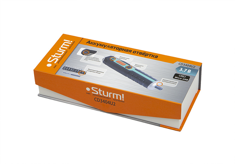 Аккумуляторная отвертка Sturm! CD3404U2 купить по цене 2 990 ₽ в интернет магазине ТЕХСАД