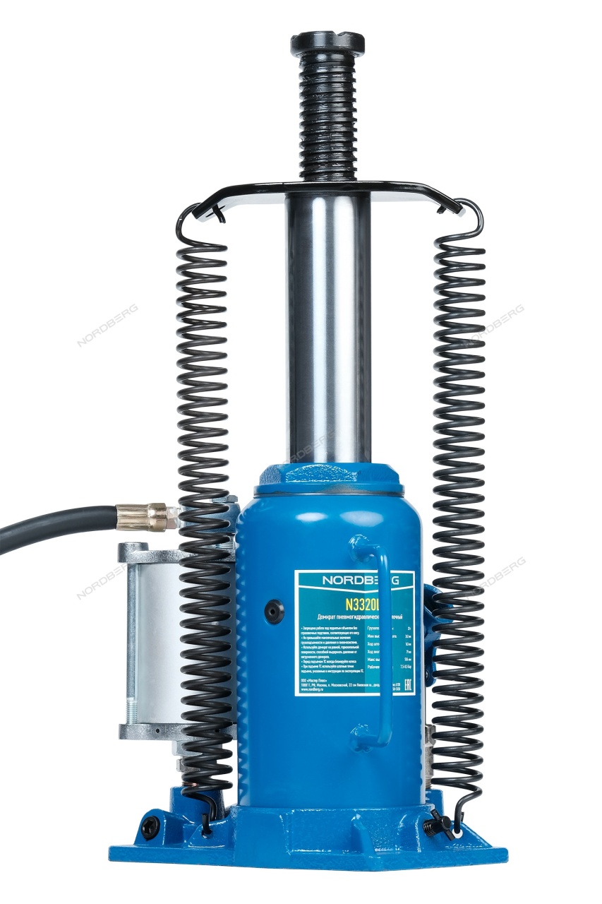 Домкрат бутылочный пневмогидравлический 20 т NORDBERG N3320L купить по цене 11&nbsp;576 ₽ в интернет магазине ТЕХСАД