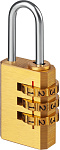 ЗУБР 3 диска, замок навесной мини, латунный корпус, кодовый 37118-1_z02 Профессионал купить по цене 500 ₽ в интернет магазине ТЕХСАД