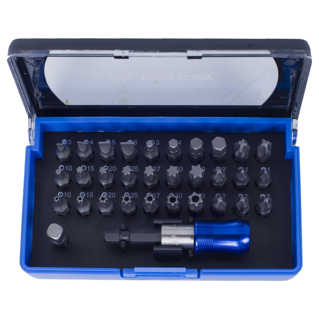Набор вставок (бит) 1/4'', PH, PZ, Hex, Torx, Slotted, 32 предмета KING TONY 1032CQ купить по цене 2 270 ₽ в интернет магазине ТЕХСАД