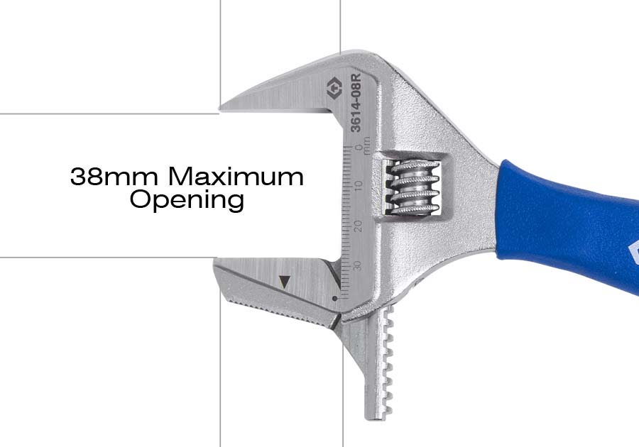 Ключ разводной 212 х 38 мм, с изменяемой губкой KING TONY 3614-08R купить по цене 3 350 ₽ в интернет магазине ТЕХСАД