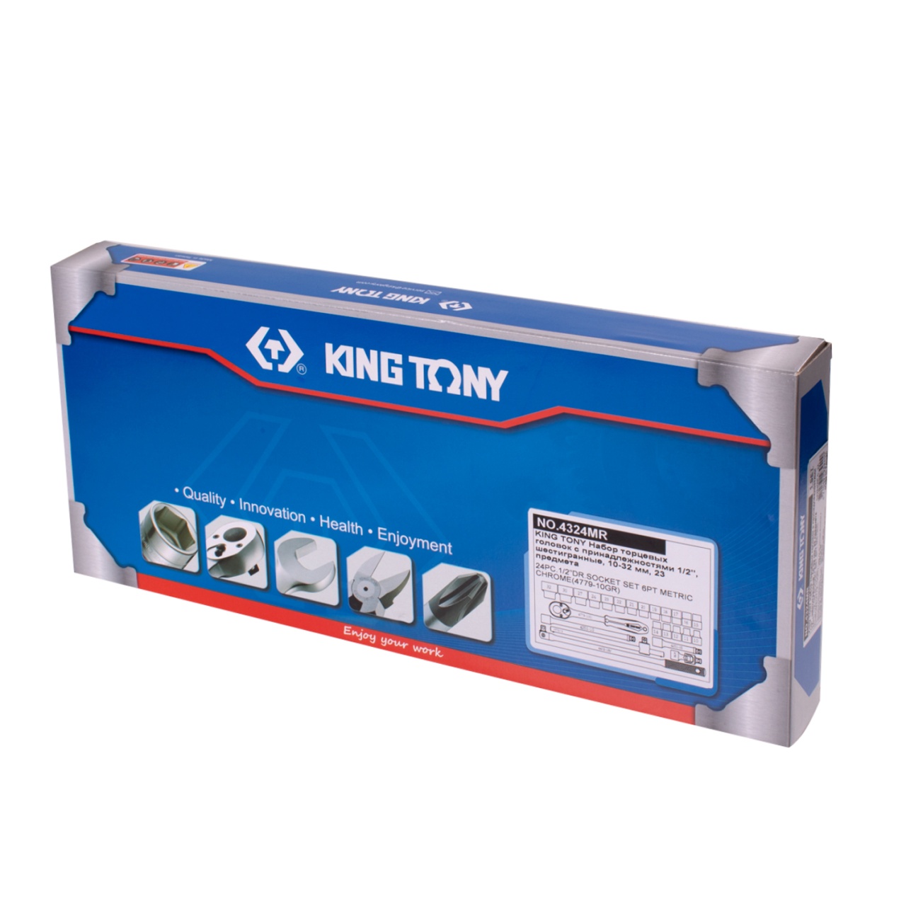 Набор торцевых головок с принадлежностями 1/2'', шестигранные, 10-32 мм, 24 предмета KING TONY 4324MR Набор торцевых головок с принадлежностями 1/2'', шестигранные, 10-32 мм, 24 предмета KING TONY 4324MR купить по цене 14 150 ₽ в интернет магазине ТЕХСАД