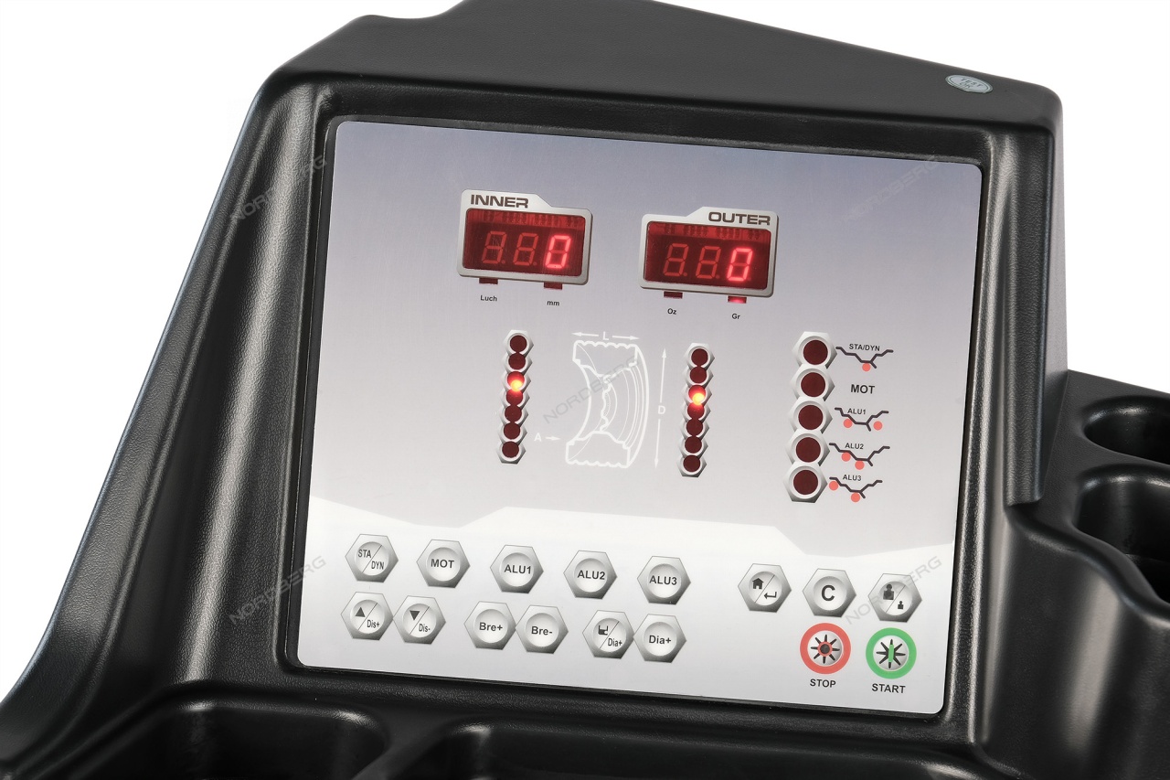 Станок балансировочный 220 В, полуавтомат NORDBERG 4524C купить по цене 71&nbsp;570 ₽ в интернет магазине ТЕХСАД