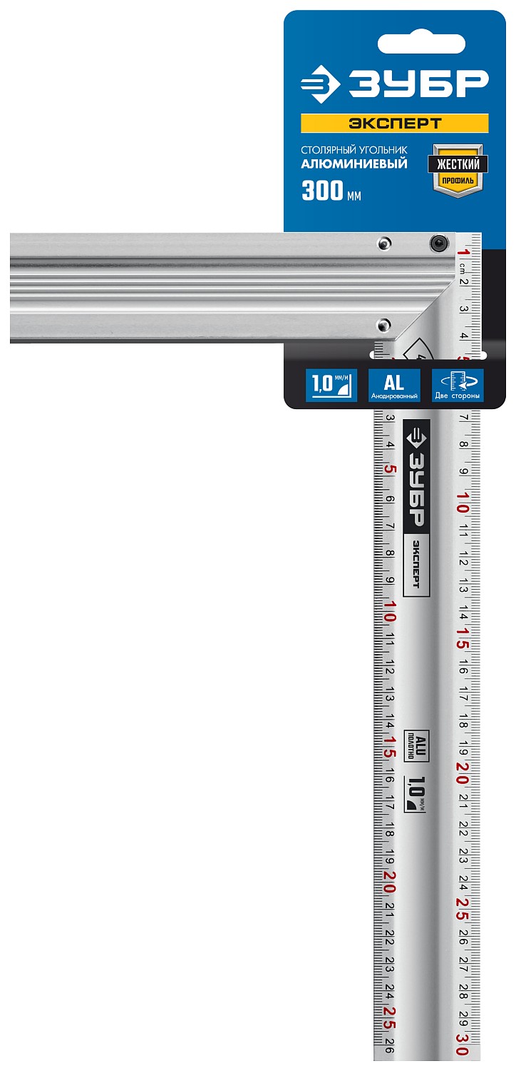 ЗУБР 300 мм, с усиленным алюминиевым полотном, жесткий столярный угольник 34392-30 ЭКСПЕРТ купить по цене 590 ₽ в интернет магазине ТЕХСАД
