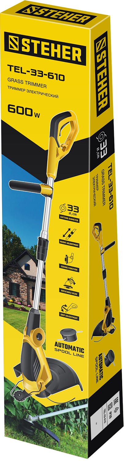STEHER 600 Вт, ш/с 33 см, триммер сетевой TEL-33-610 купить по цене 4&nbsp;560 ₽ в интернет магазине ТЕХСАД