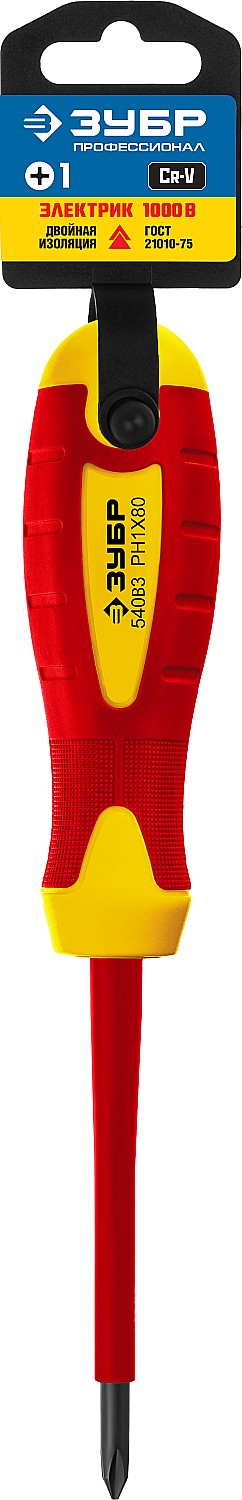 ЗУБР PH1х80 мм, отвертка 25262-1-080_z01 купить по цене 215 ₽ в интернет магазине ТЕХСАД