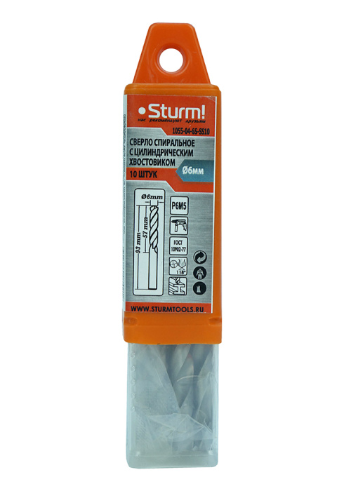 Сверло по металлу Sturm! 1055-04-6S-SS10 купить по цене 480 ₽ в интернет магазине ТЕХСАД