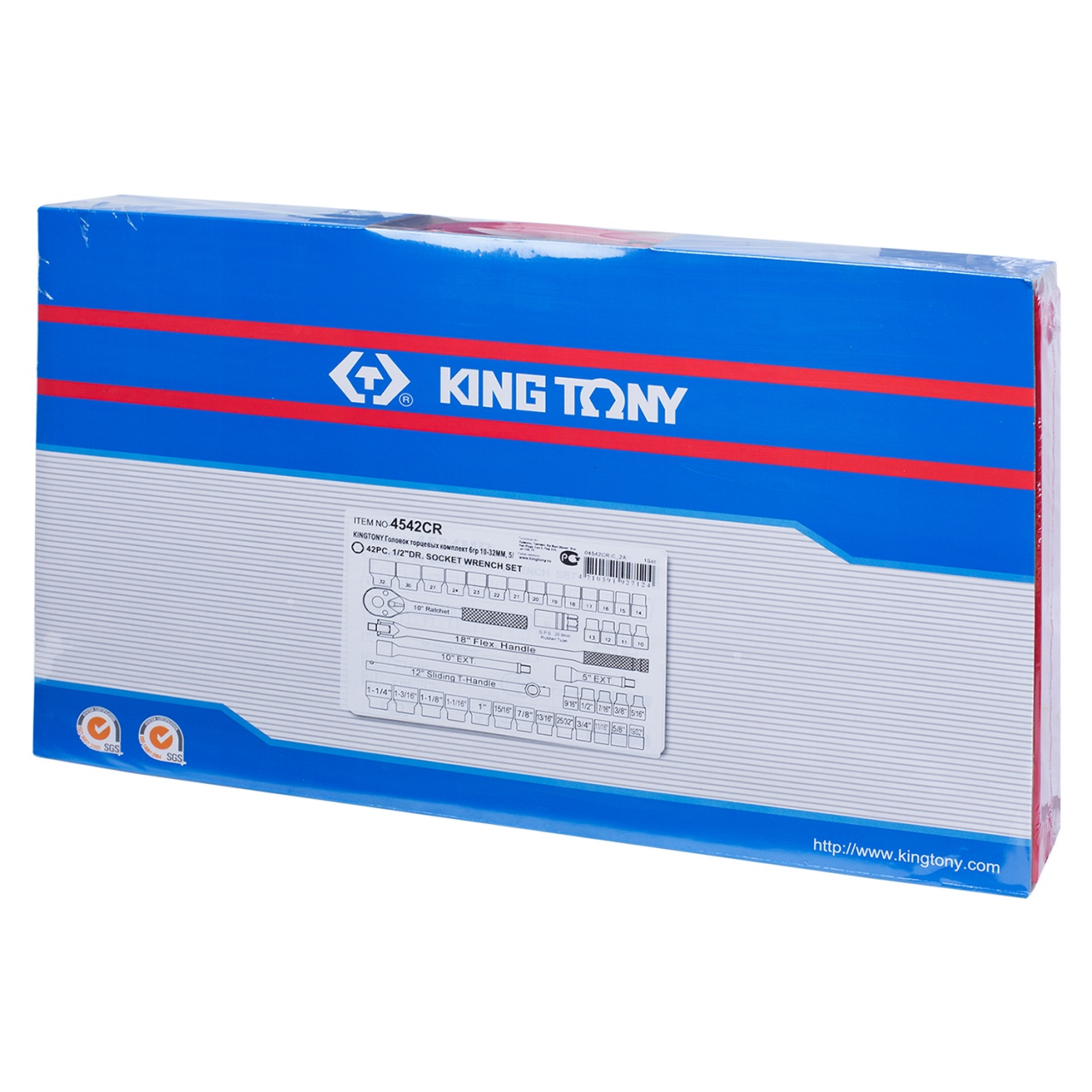 Набор торцевых головок с принадлежностями 1/2'', шестигранные, 10-32 мм, 5/16''-1-1/4'', 42 предмета KING TONY 4542CR Набор торцевых головок с принадлежностями 1/2'', шестигранные, 10-32 мм, 5/16''-1-1/4'', 42 предмета KING TONY 4542CR купить по цене 17 900 ₽ в интернет магазине ТЕХСАД