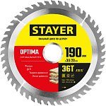 STAYER 190 x 30/20 мм, 36Т, диск пильный по дереву OPTIMA 3681-190-30-36_z01 Master купить по цене 700 ₽ в интернет магазине ТЕХСАД