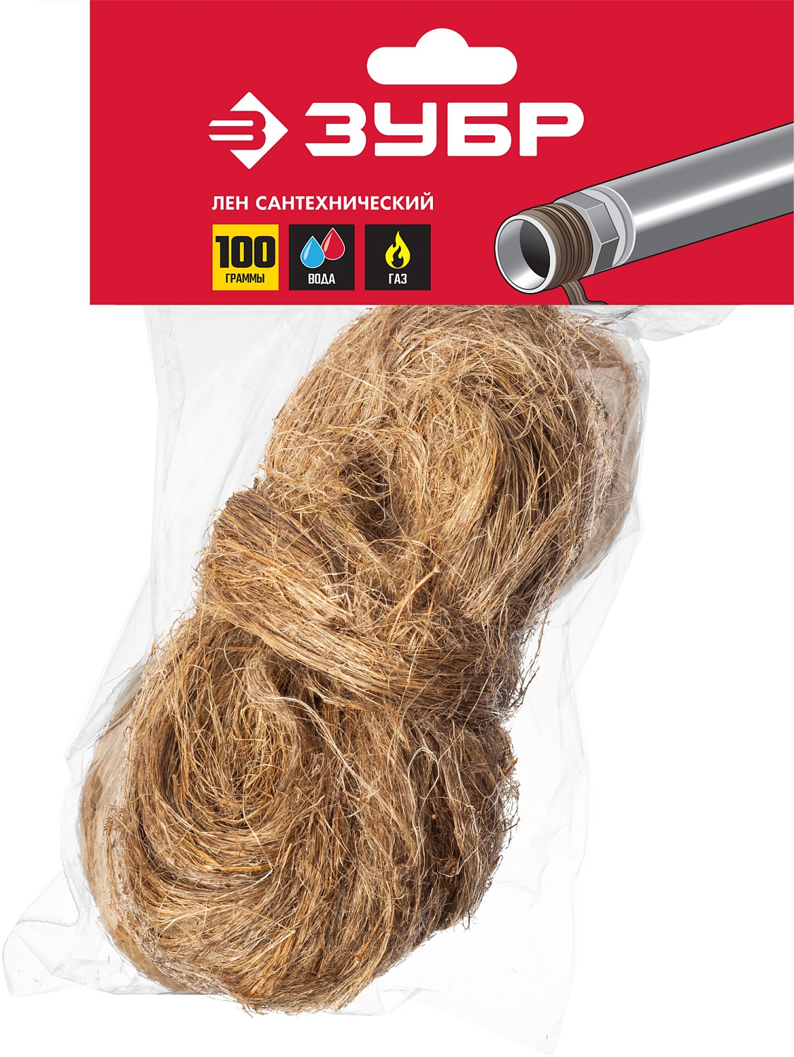ЗУБР 100 г, лен сантехнический 4-51991-100_z01 Мастер купить по цене 155 ₽ в интернет магазине ТЕХСАД