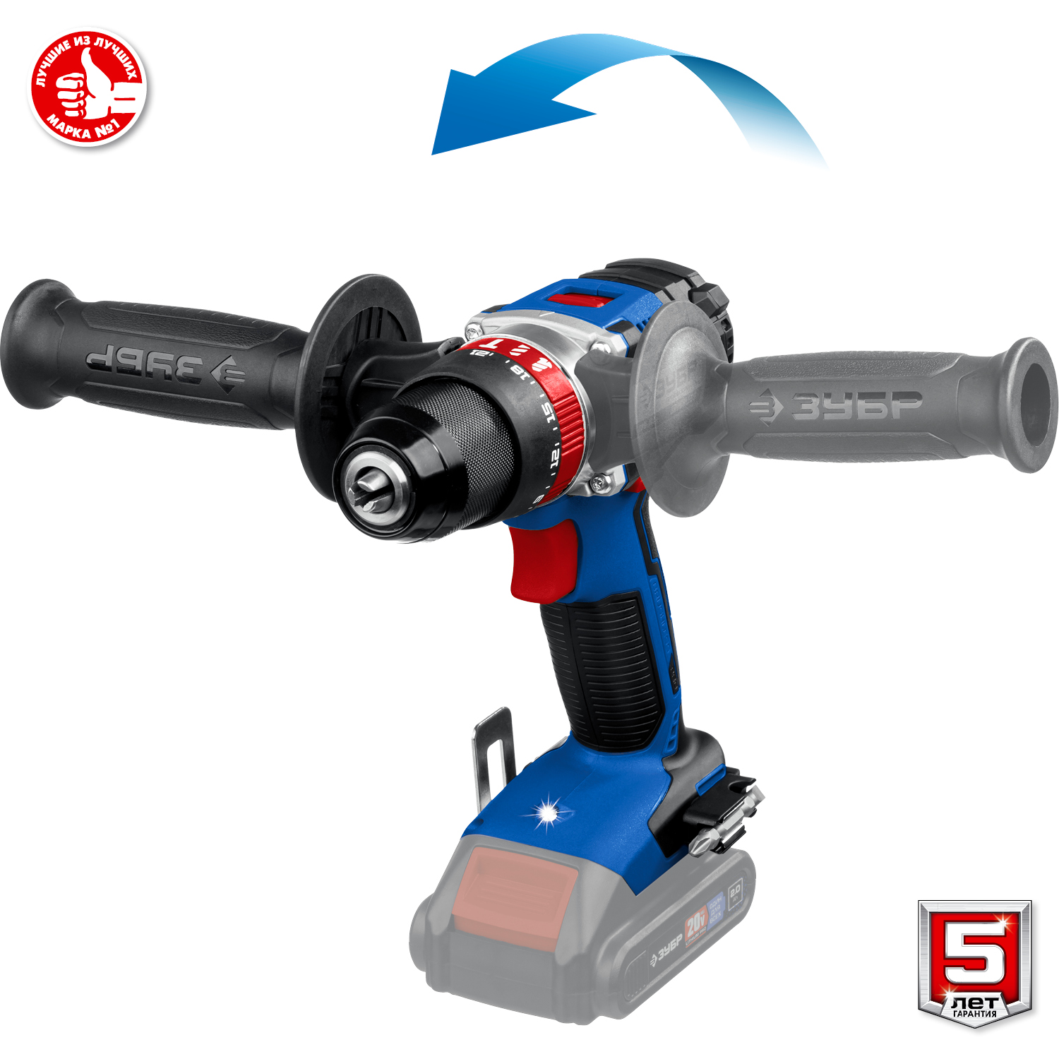 ЗУБР 20 В, бесщеточная, без АКБ, в коробке, ударная дрель-шуруповерт DBS-201 Профессионал купить по цене 11 230 ₽ в интернет магазине ТЕХСАД
