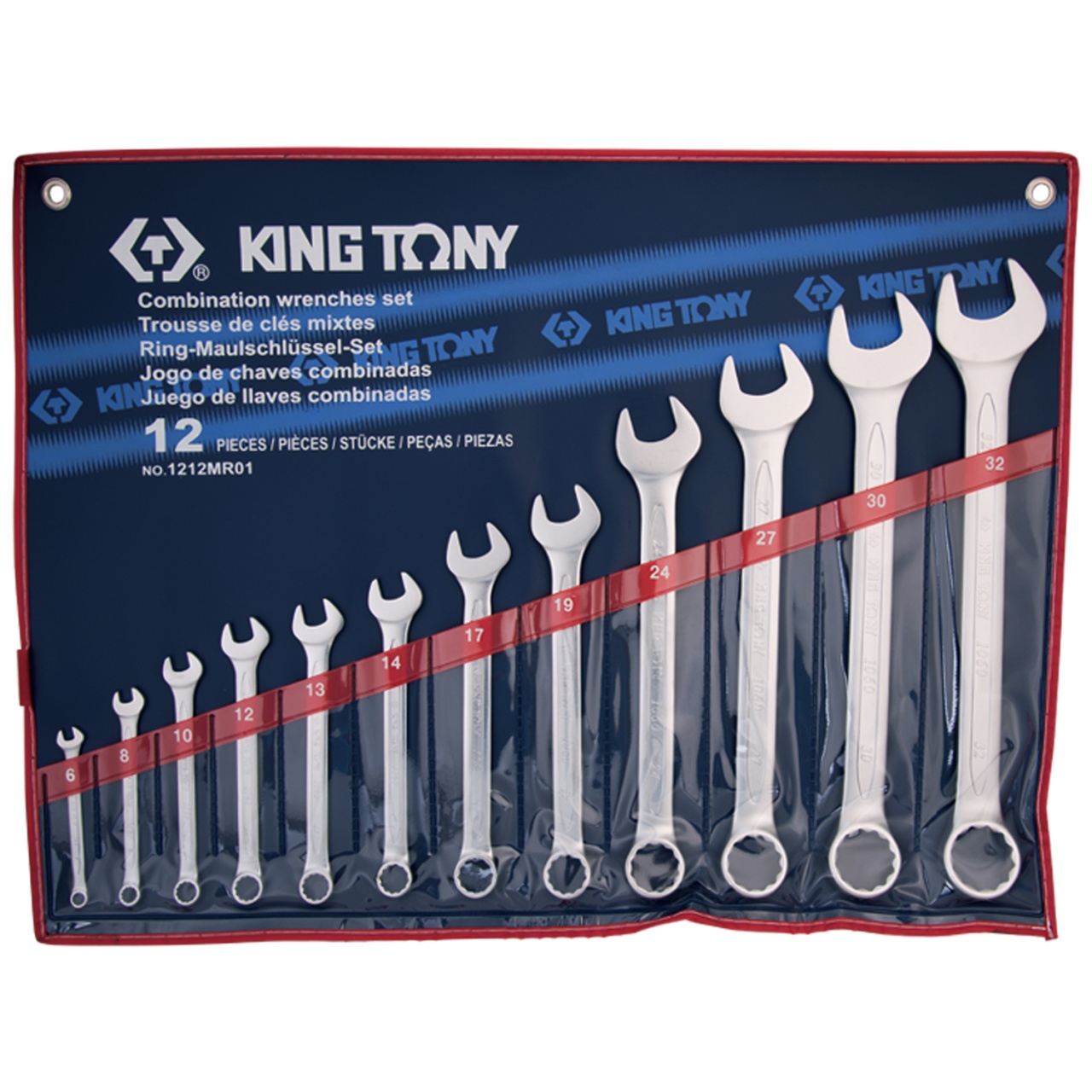 Набор комбинированных ключей, 6-32 мм, 12 предметов KING TONY 1212MR01 купить по цене 8 700 ₽ в интернет магазине ТЕХСАД